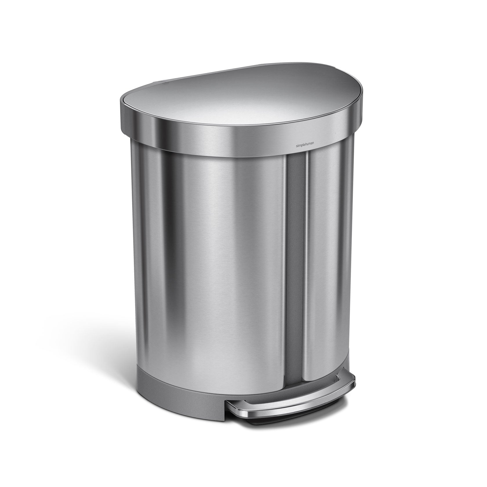 simplehuman-55l-dual-compartment-semi-round-step-can-con-liner-rim-pattumiera-a- image 1