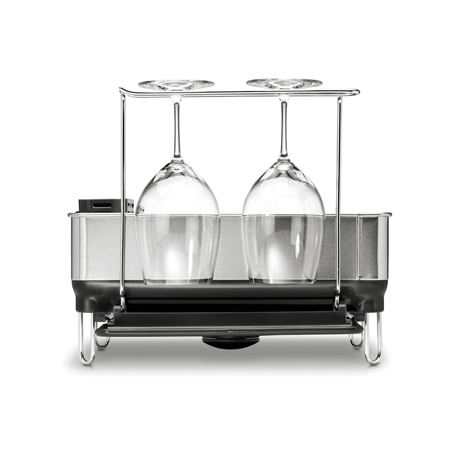 simplehuman-compact-steel-frame-dishrack-kt1168-scolapiatti-compatto-in-acciaio- image 1