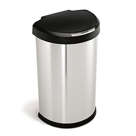 simplehuman-gen1-45l-semi-round-sensor-can-cestino-con-sensore-in-acciaio-e-cope image 1