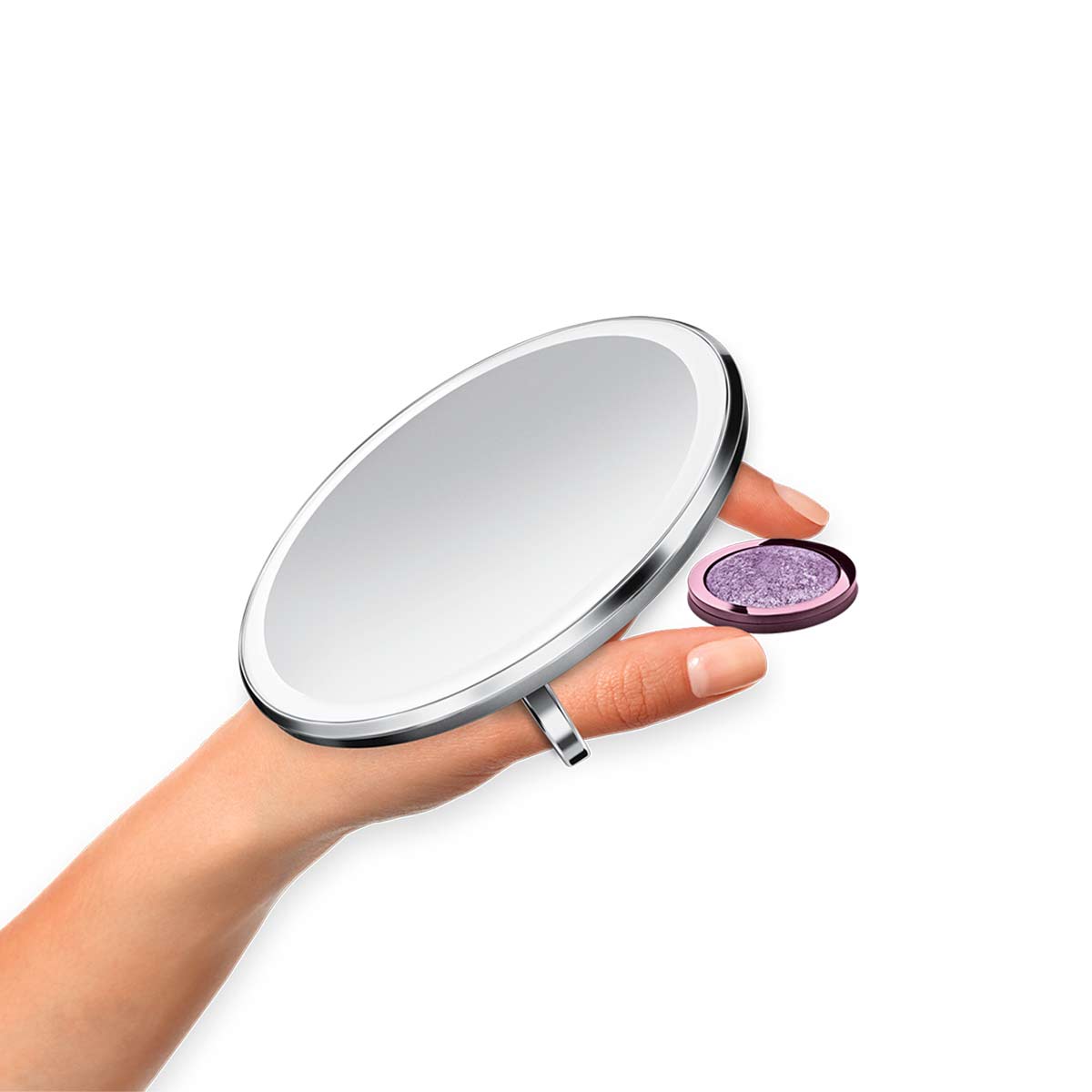 simplehuman-sensor-mirror-compact-3x-specchio-cosmetico-tascabile-ricaricabile image 4