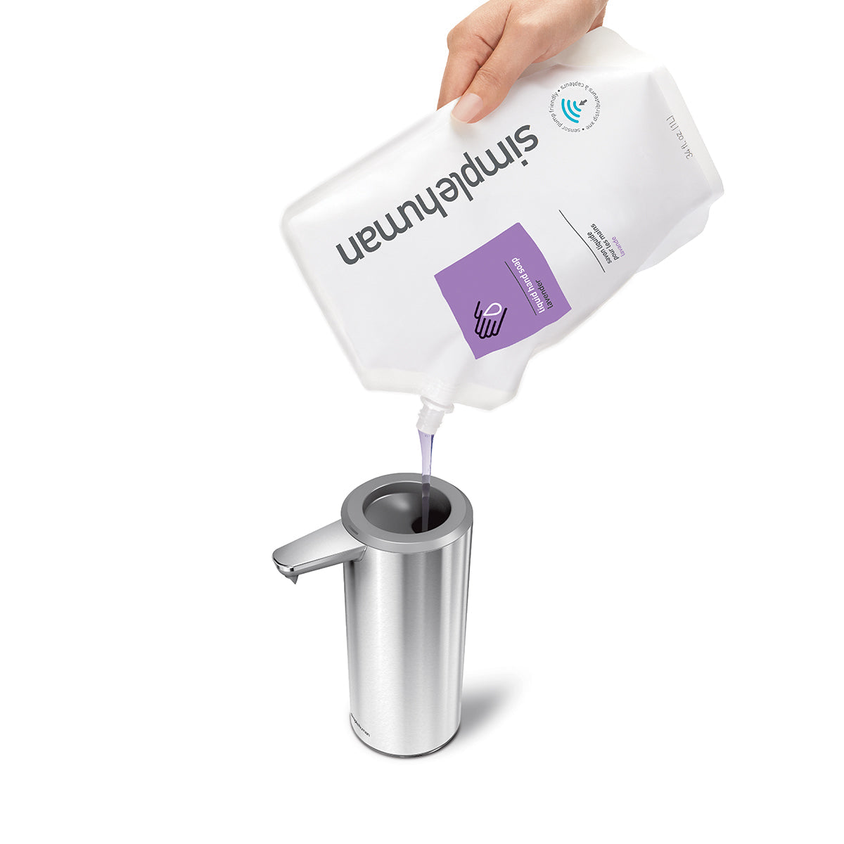 simplehuman-9-oz-rechargeable-liquid-sensor-pump-2022-dispenser-sapone-automatic image 4