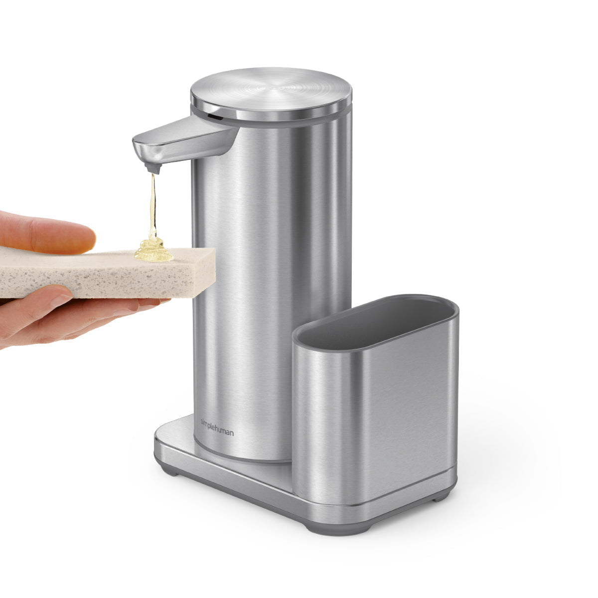 simplehuman-sensor-pump-14-oz-con-caddy-portaspugna-e-dispenser-sapone-sponge image 3