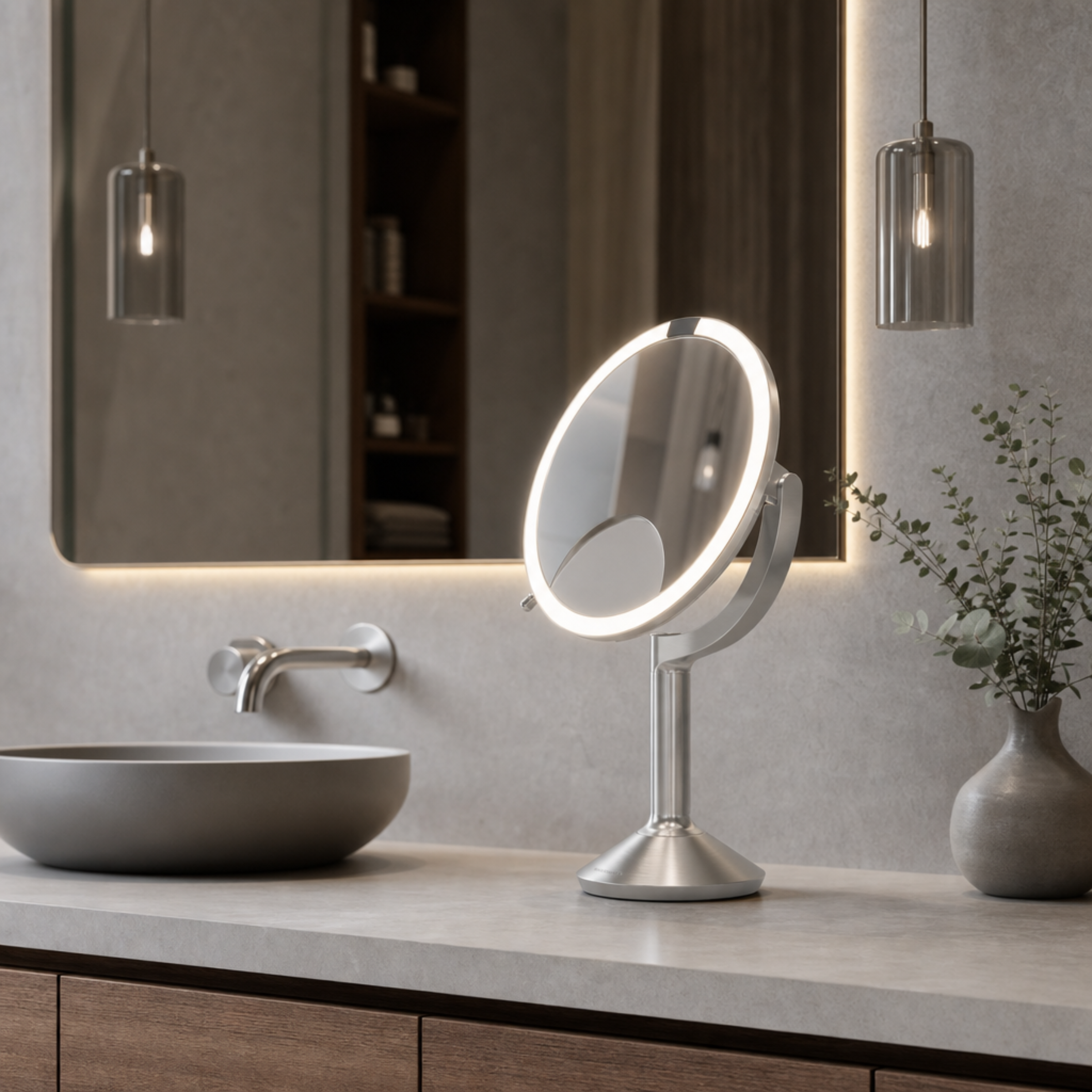 simplehuman-sensor-mirror-trio-specchio-cosmetico-a-sensore-con-ingrandimenti-1x image 6