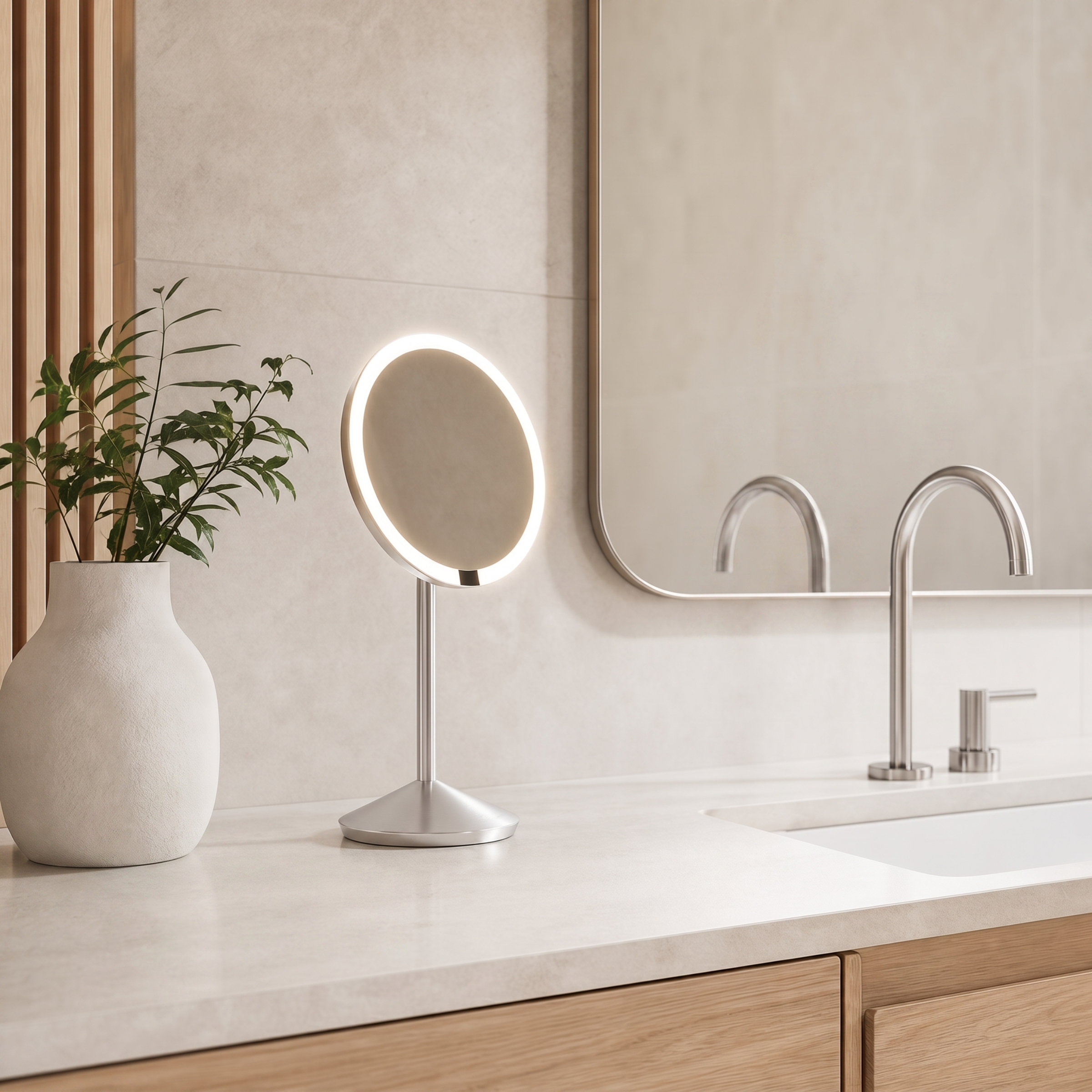 simplehuman-sensor-mirror-fold-specchio-cosmetico-5x-ingrandimento-ricaricabile- image 2
