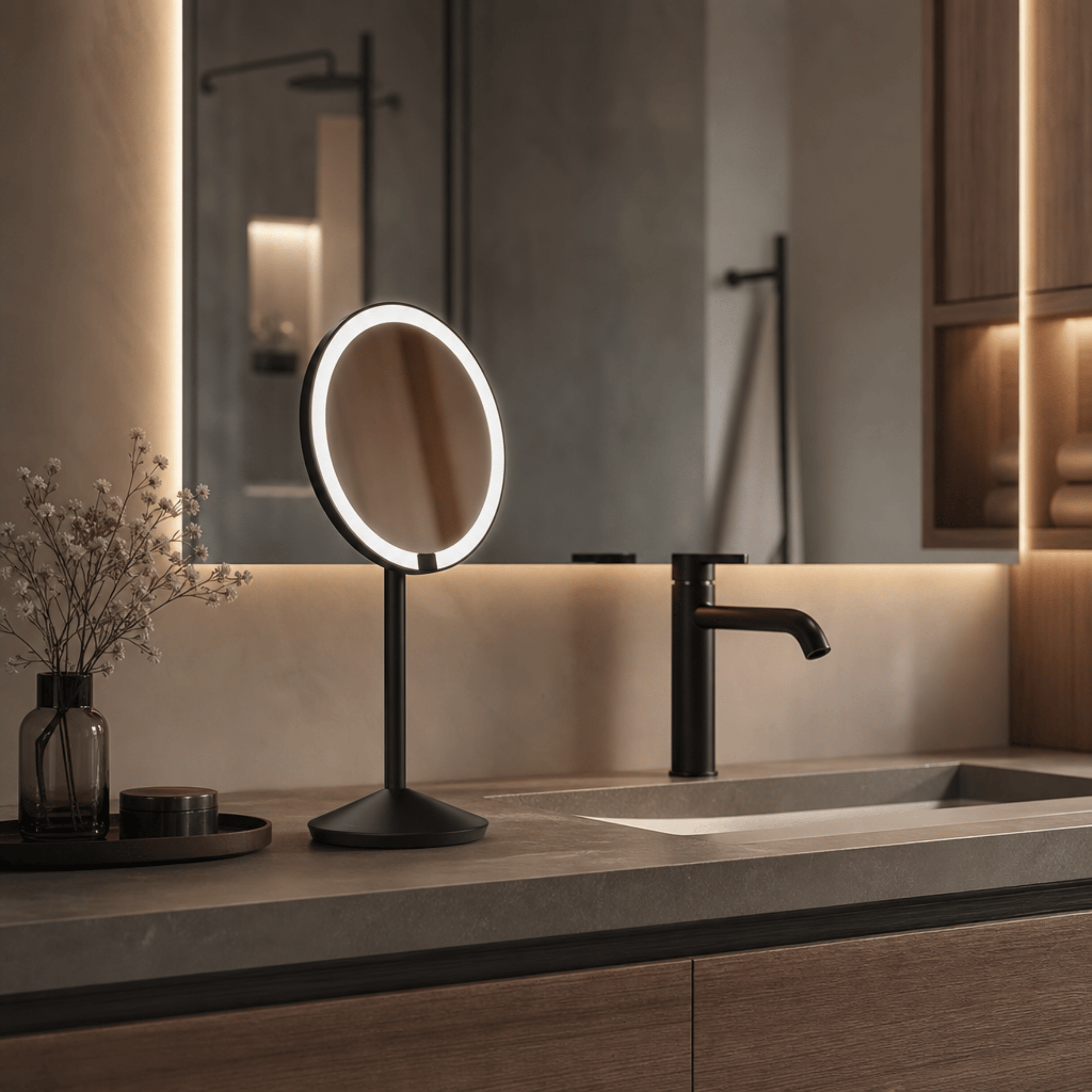 simplehuman-sensor-mirror-fold-specchio-cosmetico-5x-ingrandimento-ricaricabile- image 6